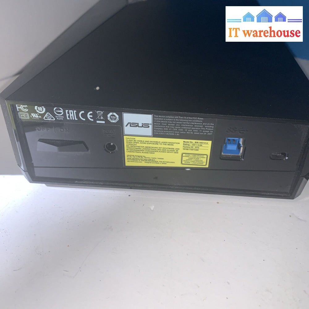 ASUS BW-16D1X-U External Blu-Ray Burner Drive macOS and Windows Compatible