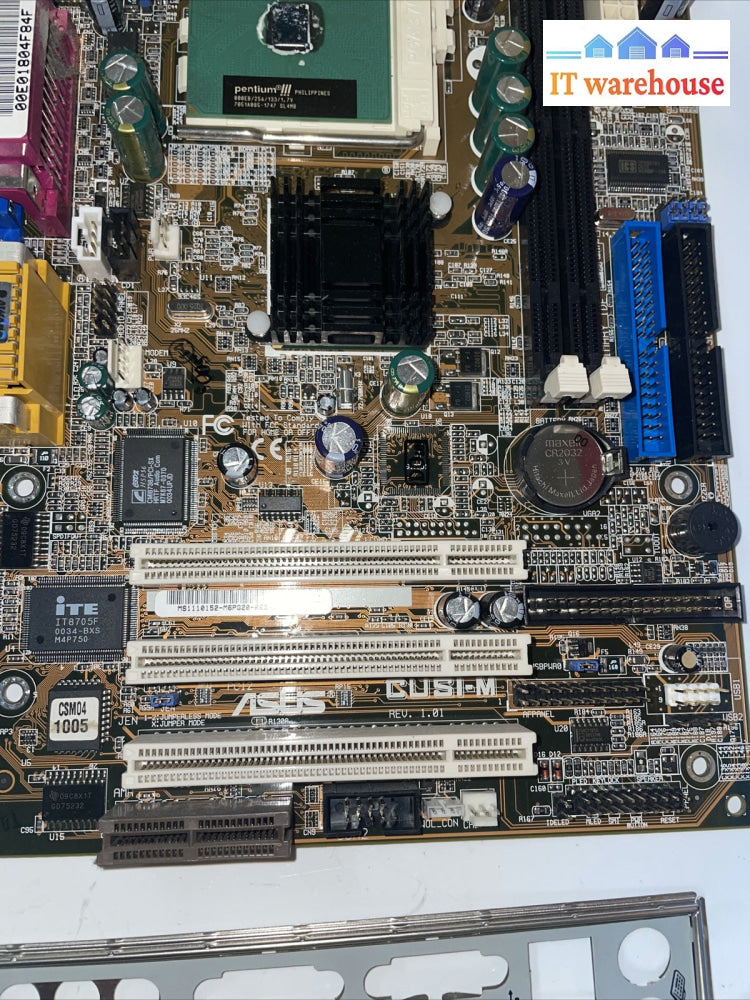 ASUS CUSI-M REV.1.01 Mainboard Sockel 370 VGA 3x PCI AMR LAN USB Sound SDRAM IDE