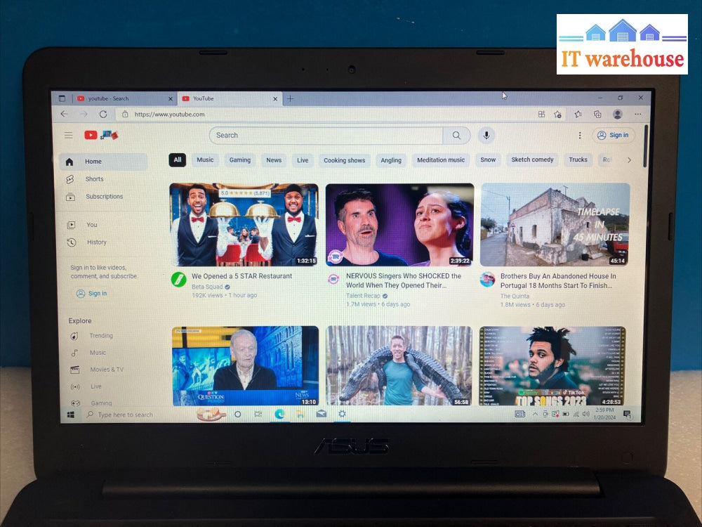 ~ Asus E402S 14’ Laptop Pentium N3710 Cpu / 8Gb Ram 120Gb Ssd Win 10 With Ac