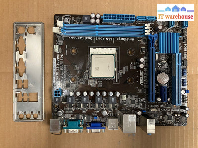 ~ ASUS F1A55-M LX3 u-ATX AMD Motherboard Socket FM1 W/ AMD Athlon II & IO Plate