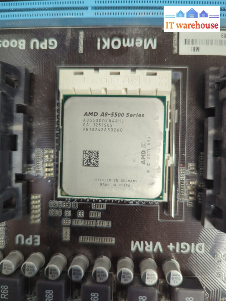 ASUS F2A85-M Motherboard w/AMD A8-5500 IO Sheild Tested
