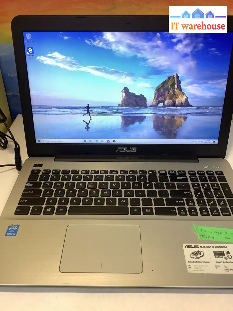 ASUS F555L 15.6 Laptop i3-5010u 2.1GHz 4GB RAM 500GB HDD WIN 10