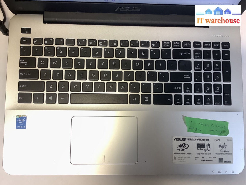 ASUS F555L 15.6 Laptop i3-5010u 2.1GHz 4GB RAM 500GB HDD WIN 10