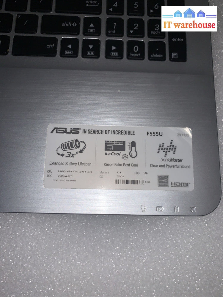 Asus F555U 15.6" laptop  keyboard palmrest mouse pad