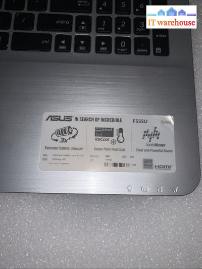 Asus F555U 15.6" laptop  keyboard palmrest mouse pad