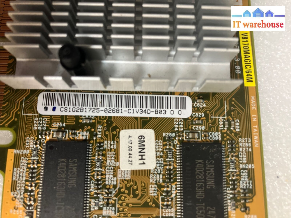 ~ Asus Geforce 5187-1531 64Mb Vga Composite S-Video Agp Video Graphics Card