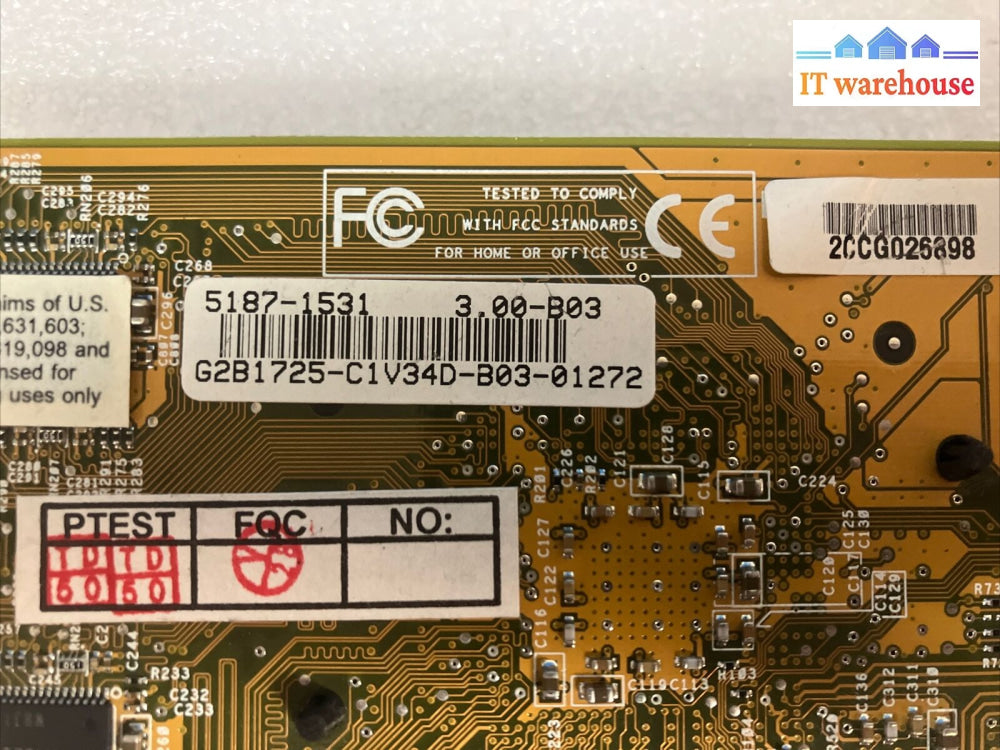 ~ Asus Geforce 5187-1531 64Mb Vga Composite S-Video Agp Video Graphics Card