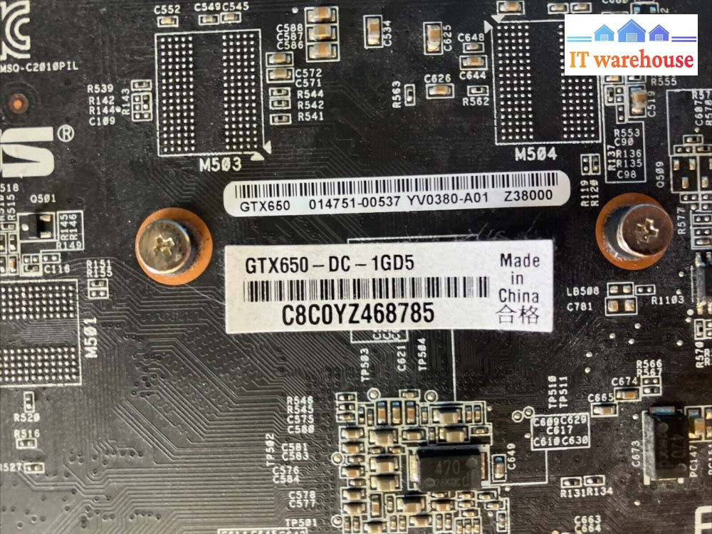 ASUS GTX 650 1GB GDDR5 PCI-e HDMI VGA DVI Video Card GTX650-DC-1GD5 *Tested* ~