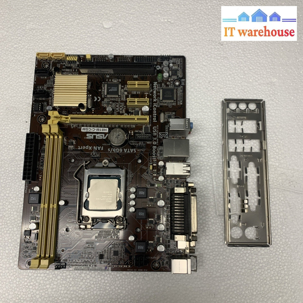 Asus H81M-C/CSM LGA 1150 Motherboard w/ i5 4670 CPU & I/O Shield Fully Tested