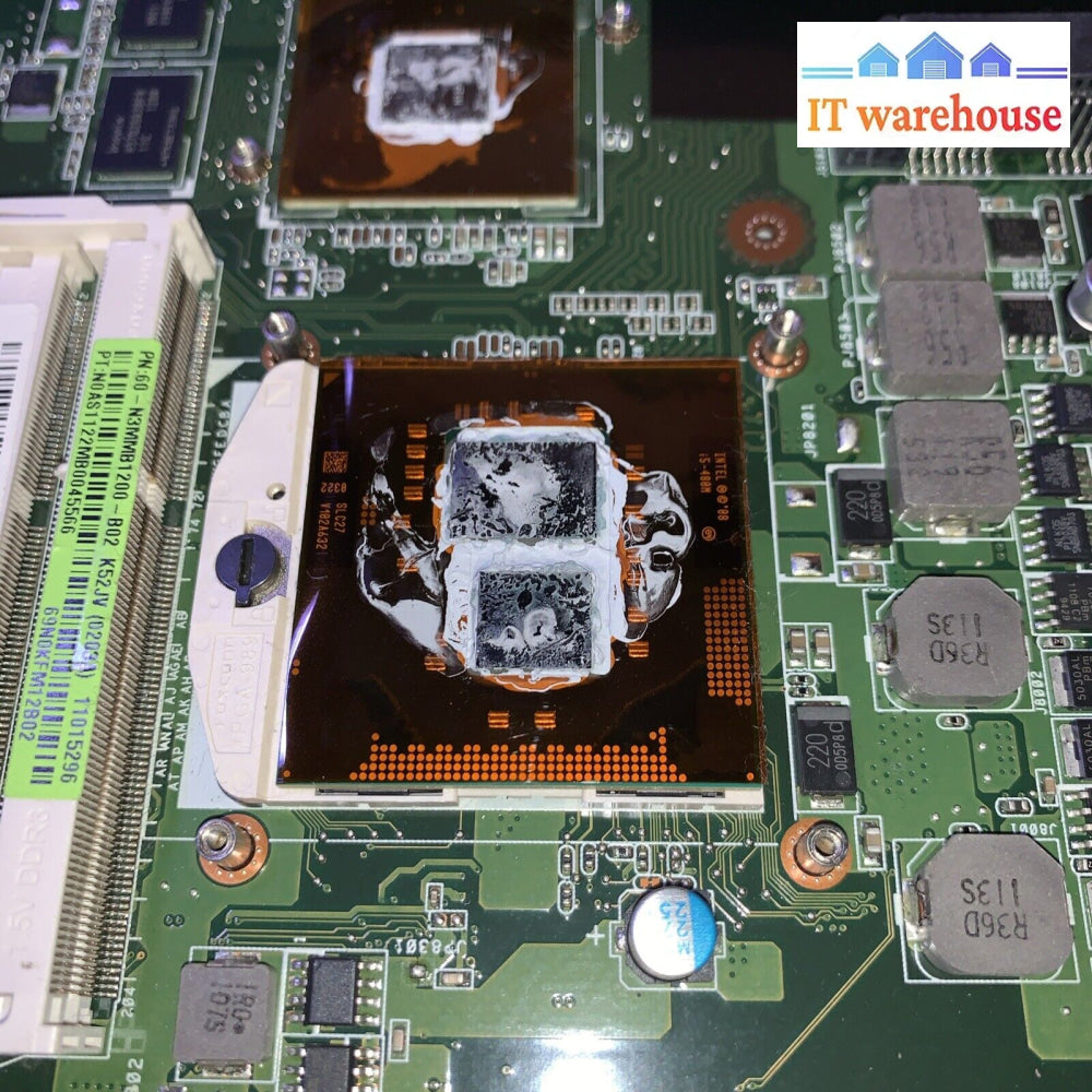 ASUS K52JT K52J K52JR A52J P52JR P52J Laptop Motherboard DDR3 MainBoard + i5-480