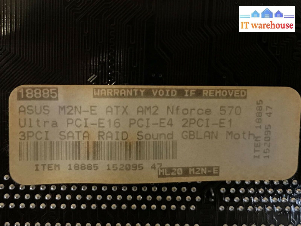 - Asus M2N-E ATX AM2 Nforce 570 Motherboard W/ AMD Sempron CPU+I/O Shield TESTED