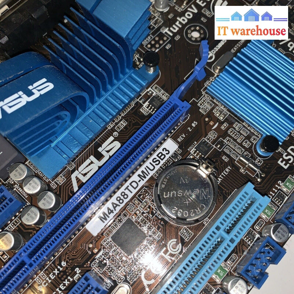 ASUS M4A88TD-M/USB3 Socket AM3 Motherboard With I/O Shield, CPU