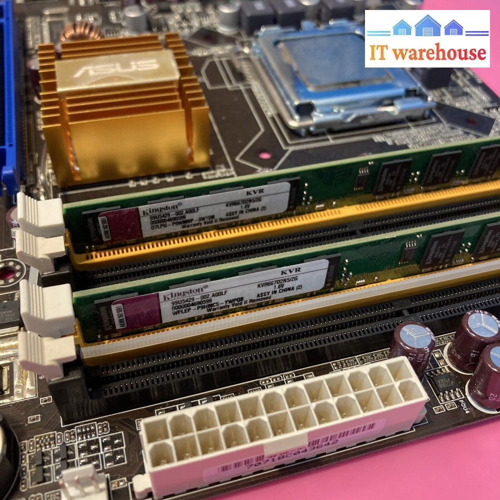 Asus P5B-Vm Do Socket 775 M-Atx Motherboard W/ Intel E7500 /2X2Gb Ram/ Io Plate