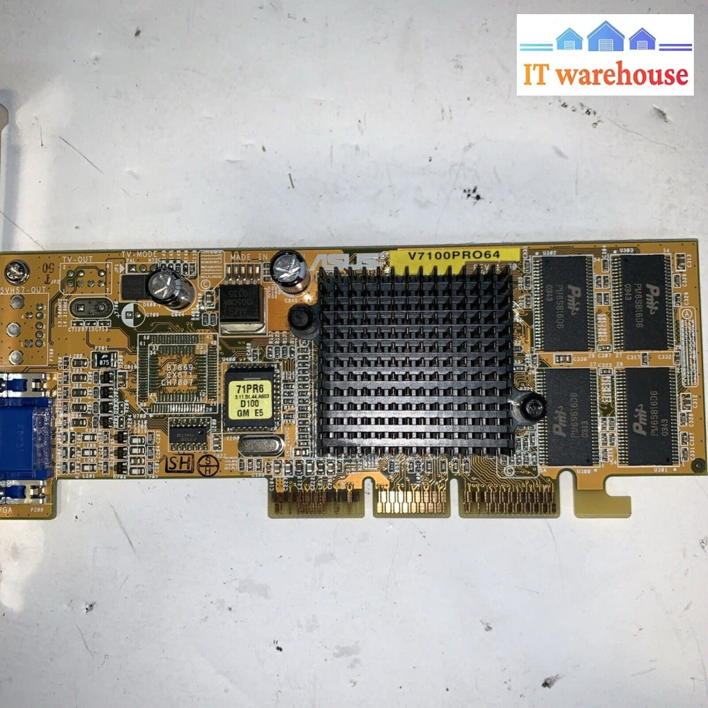 Asus Nvidia GeForce2 MX 400 64MB Video Card AGP V7100PRO64/PURE/64M/SD/A