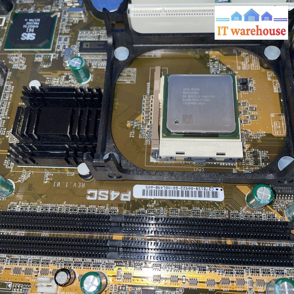 Asus P4SC Motherboard Rev 1.01 With P4 2A GHZ CPU