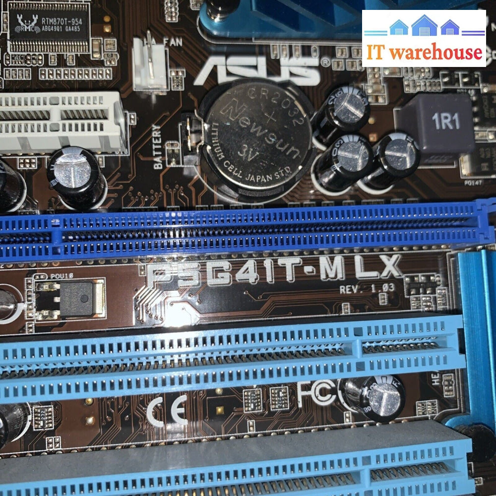 ASUS P5G41T-MLX Intel LGA 775 DDR3 MOTHERBOARD +IO  plate + cpu/ram