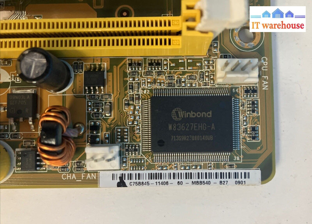 ASUS P5L-MX LGA 775 DDR2 Motherboard With Intel Pentium 4 CPU & I/O Shield ~