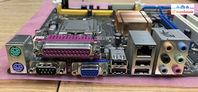 ~ ASUS P5N73-AM REV:2.01G Socket 775 Motherboard W/ E5200 CPU + I/O Plate Tested