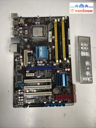 ASUS P5QL PRO Motherboard with Intel E5200 SLAY7  and IO Plate +