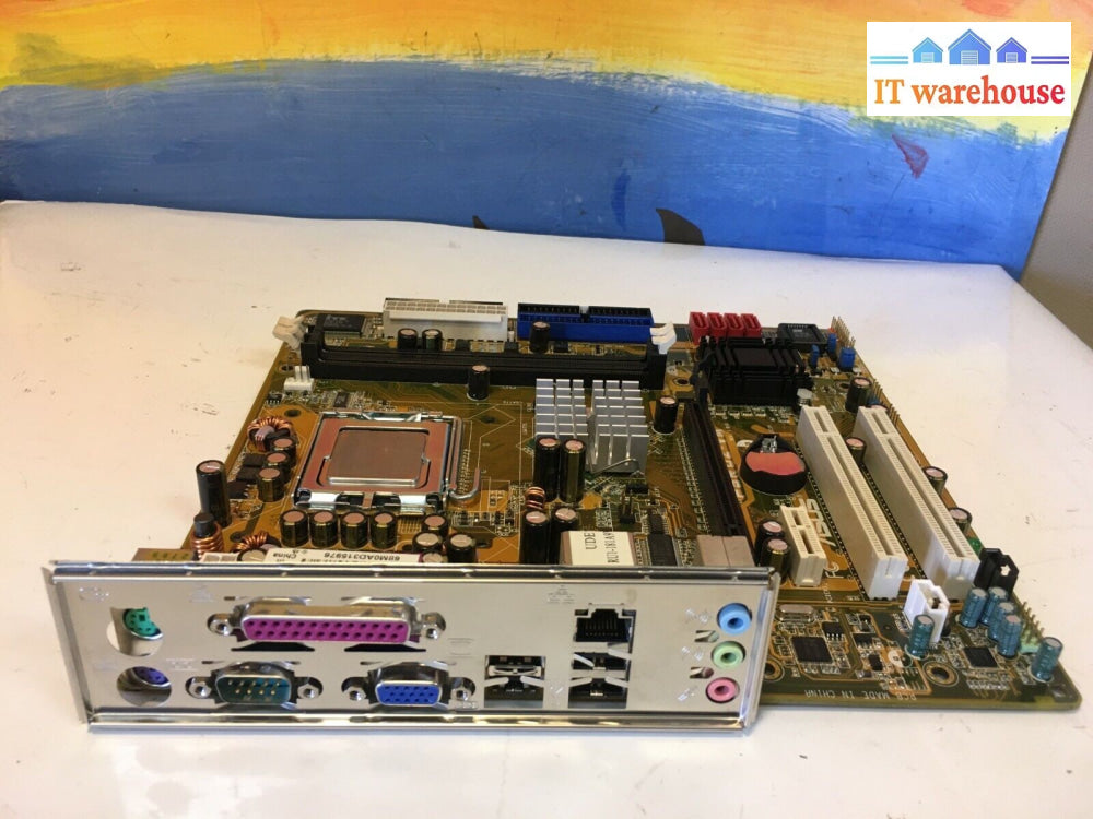 Asus P5RD2-VM Socket LGA775 Motherboard W/  Pentium D CPU + I/O Shield Tested