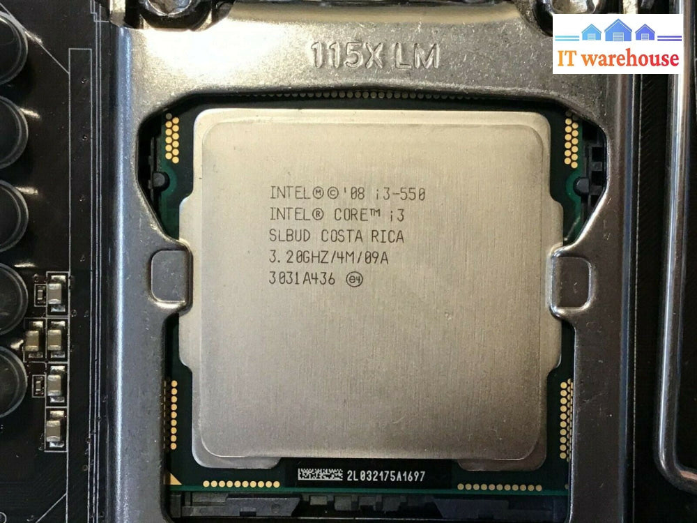 ASUS P7H55-M LX Motherboard W/ Intel i3-540 + I/O Shield Tested
