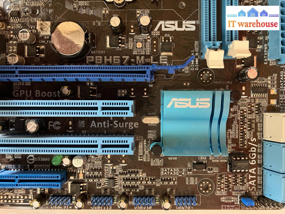 ~ASUS P8H67-M LE LGA 1155 H67 Motherboard  W/ IO Shield (NO CPU)
