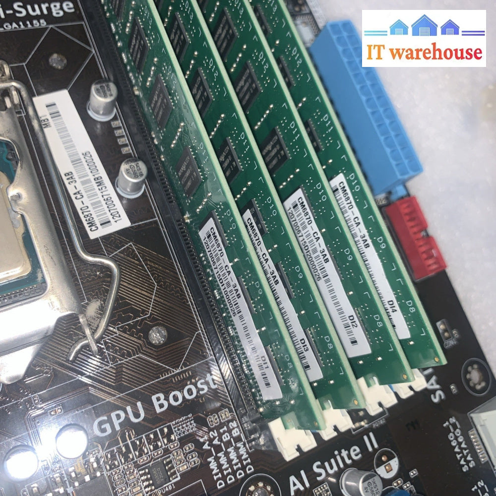 ASUS P8H77-M PRO LGA1155 mATX Motherboar +16GB Ram + i7-3770 CPU
