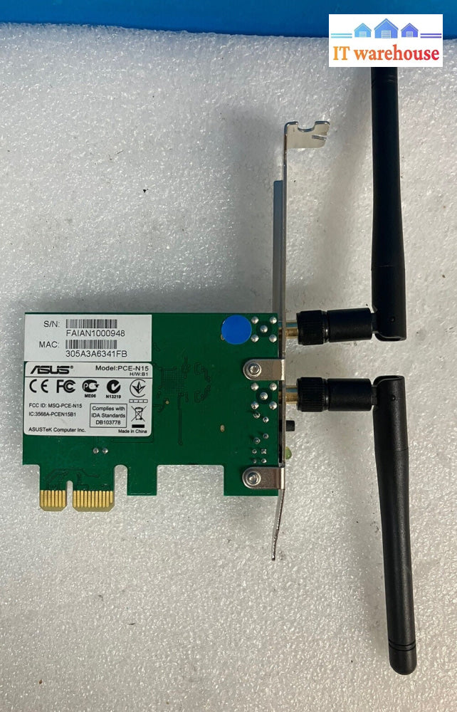 ~ Asus PCE-N15 PCI Express Wireless Card PC-E Network Adapter With Antenna