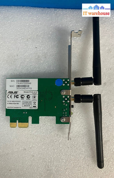 ~ Asus PCE-N15 PCI Express Wireless Card PC-E Network Adapter With Antenna
