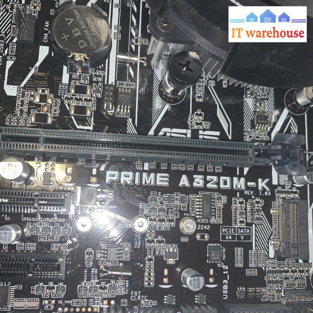Asus Prime A320M-K Motherboard AMD RYZEN 5 3.6GHZ 6-CORE CPU/ 16GB RAM/ 4GB GPU