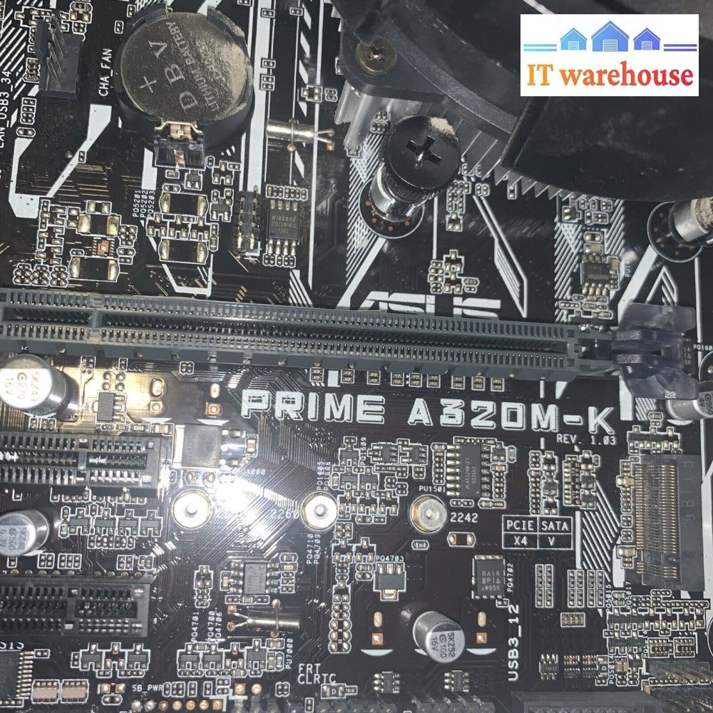 Asus Prime A320M-K Motherboard AMD RYZEN 5 3.6GHZ 6-CORE CPU/ 16GB RAM/ 4GB GPU