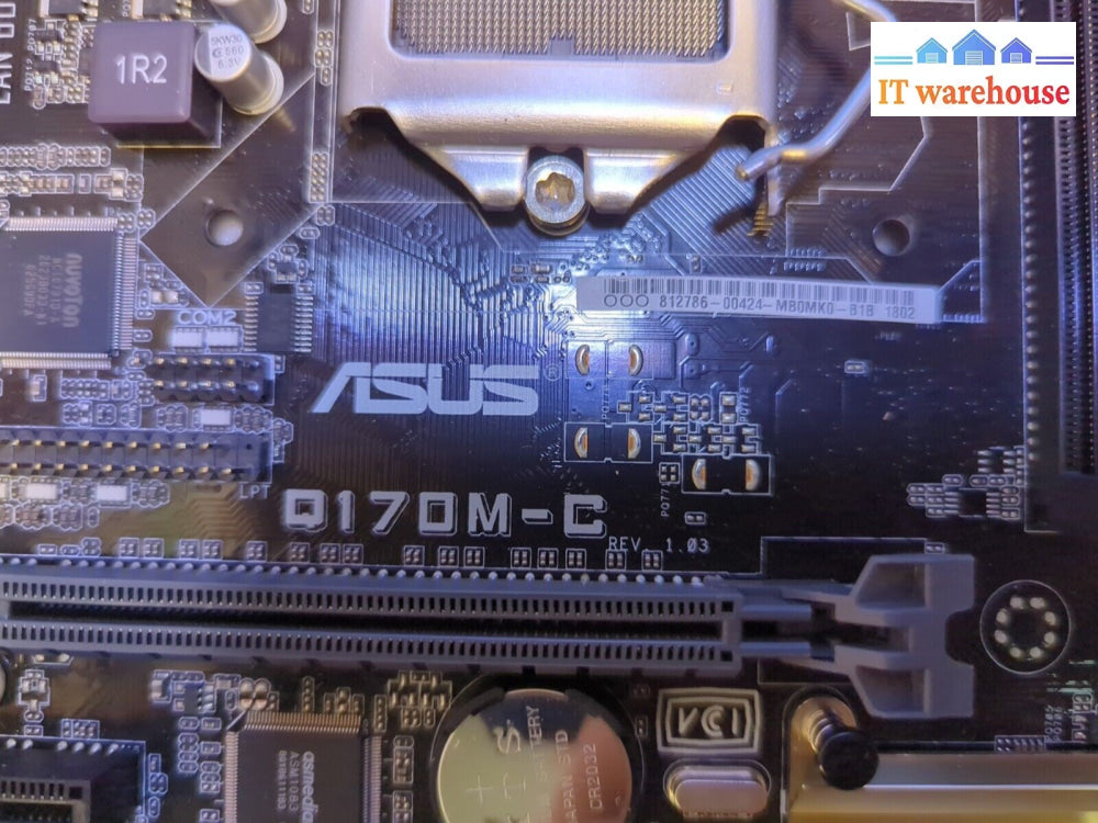 Asus Q170M-C LGA1151 DDR4 Micro ATX Motherboard HDMI DP VGA DVI  w/ IO Shield -