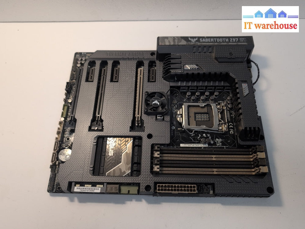 ASUS SABERTOOTH Z97 MARK1 LGA1150 DDR3 ATX Motherboard + CPU (CPU PINS BENT) -