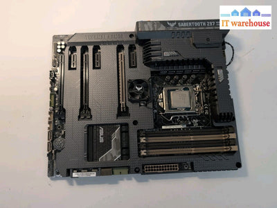 ASUS SABERTOOTH Z97 MARK1 LGA1150 DDR3 ATX Motherboard + CPU (CPU PINS BENT) -