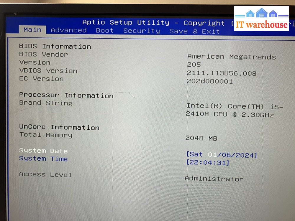 ~ ASUS U56E 15.6" Laptop Core i5-2410M 2GB RAM No Disk No Battery (Bad Screen)