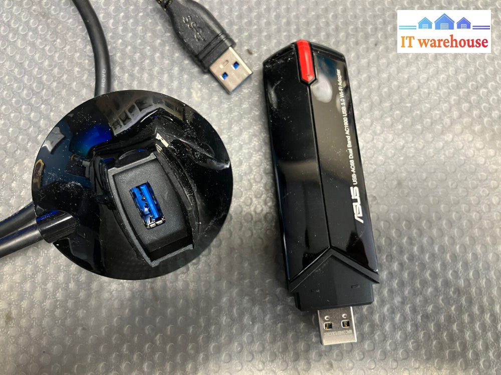 ~Asus Usb-Ac68 Ac1900 Dual-Band Usb 3.0 Wifi Adapter 2.4Ghz/5Ghz Cradle Included