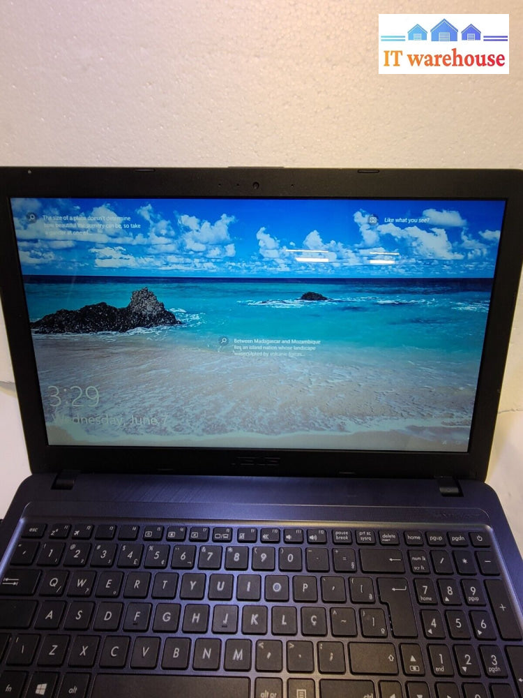 - Asus X543M 15.6’ Laptop Celeron N4000 Cpu/4Gb Ram/480Gb Ssd/Win 10 (*Read)