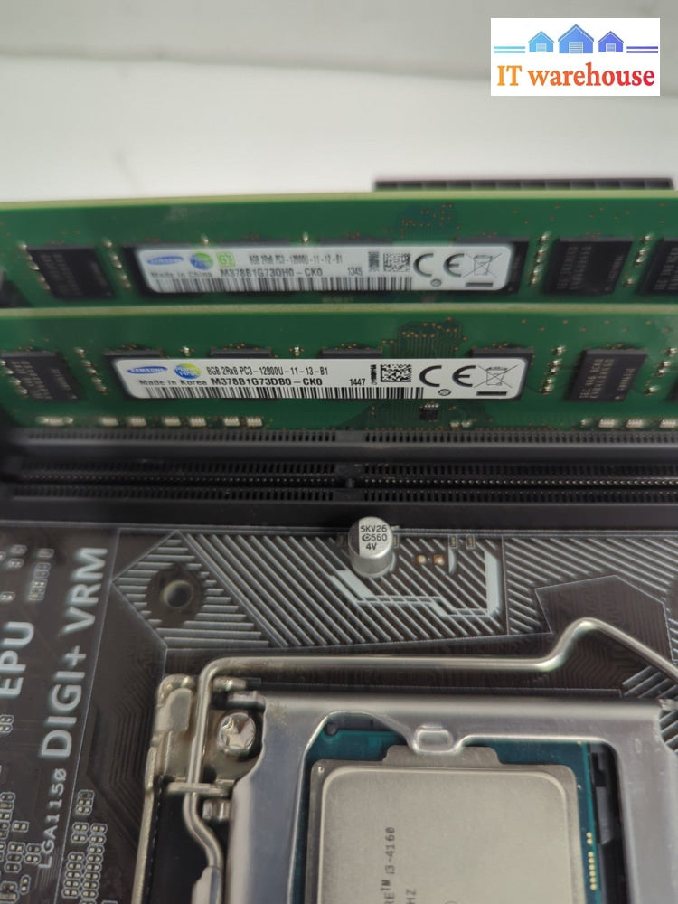 ASUS Z97-E USB 3.0  LGA 1150 ATX MOTHERBOARD W/ i3-4160 CPU + 16GB DDR3 RAM -