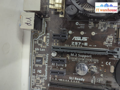 ASUS Z97-E USB 3.0  LGA 1150 ATX MOTHERBOARD W/ i3-4160 CPU + 16GB DDR3 RAM -