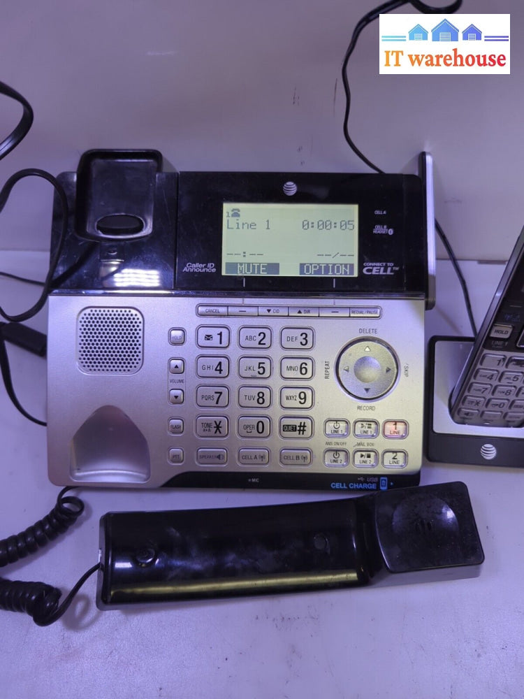 - At&T 2-Line Corded/Cordless Answering System Tl86103 With Wireless Handset