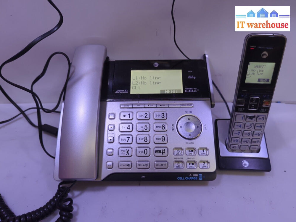 - At&T 2-Line Corded/Cordless Answering System Tl86103 With Wireless Handset