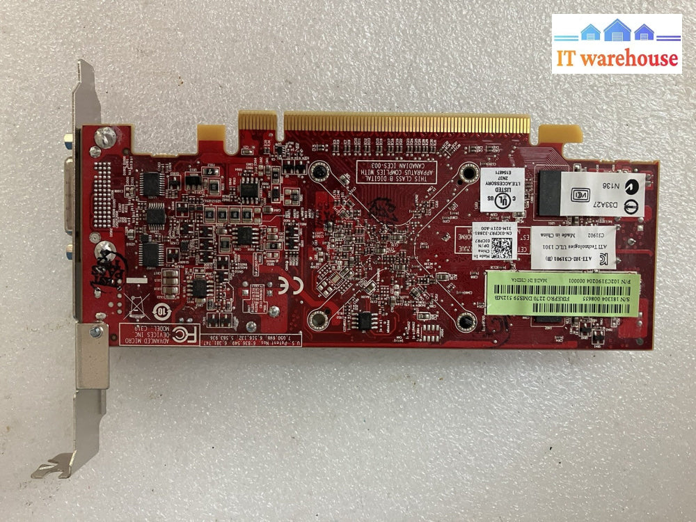 ~ATI FirePro 2270 512MB DDR3 DMS-59 PCI-E Graphics Video Card 102C3190204 0JCPR7