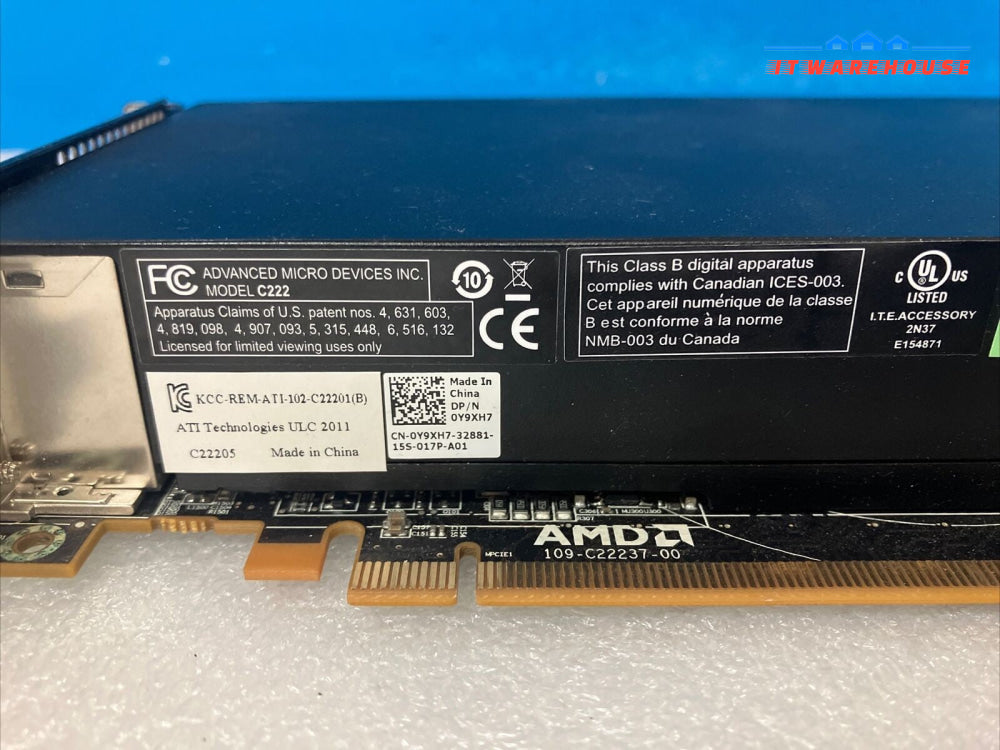 ATI Radeon HD 6870 Dell 0Y9XH7 1GB GDDR5 PCI-Express Display Port Video Y9XH7 ~