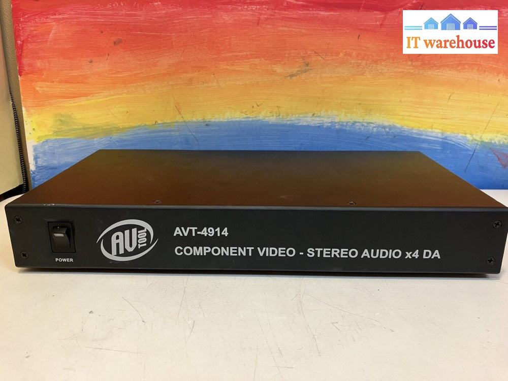 ~AV TOOL AVT-4914 HDTV Component Video Stereo Audio x4 DA Distribution Amplifier