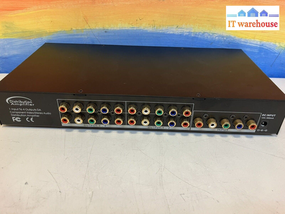 ~AV TOOL AVT-4914 HDTV Component Video Stereo Audio x4 DA Distribution Amplifier