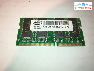 + AVED8P664LS48-C75 8M X 64 SDRAM SODIMM