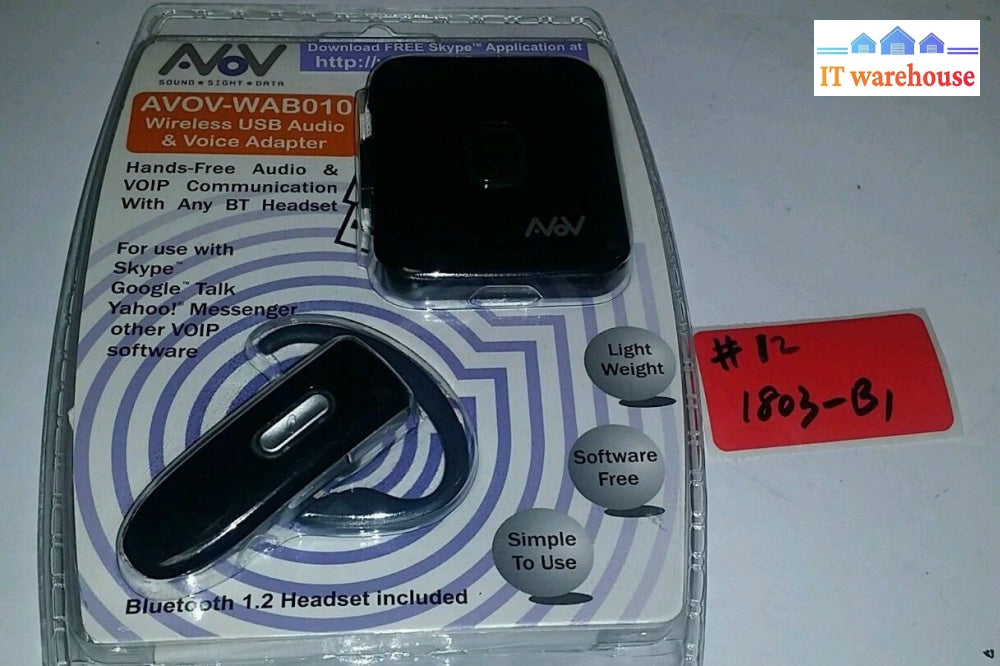 Avov WAB010 Wireless USB Audio & voice adapter VOIP Skype google talk YAhoo 