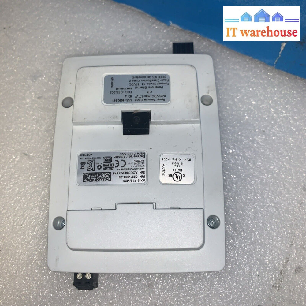 Axis 0531-001-02 P12/M20 Poe Network 4.7W Power Terminal Block Assembly