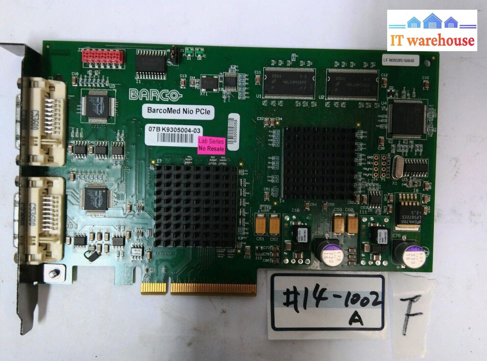 - BARCO BarcoMed Nio PCIE K9305004 DISPLAY CONTROLLER CARD K750505
