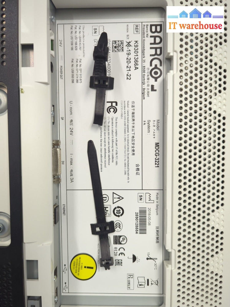 Barco Coronis MDCG-3221 3MP LED 21" Grayscale Medical  Monitor (No AC ,READ*) -